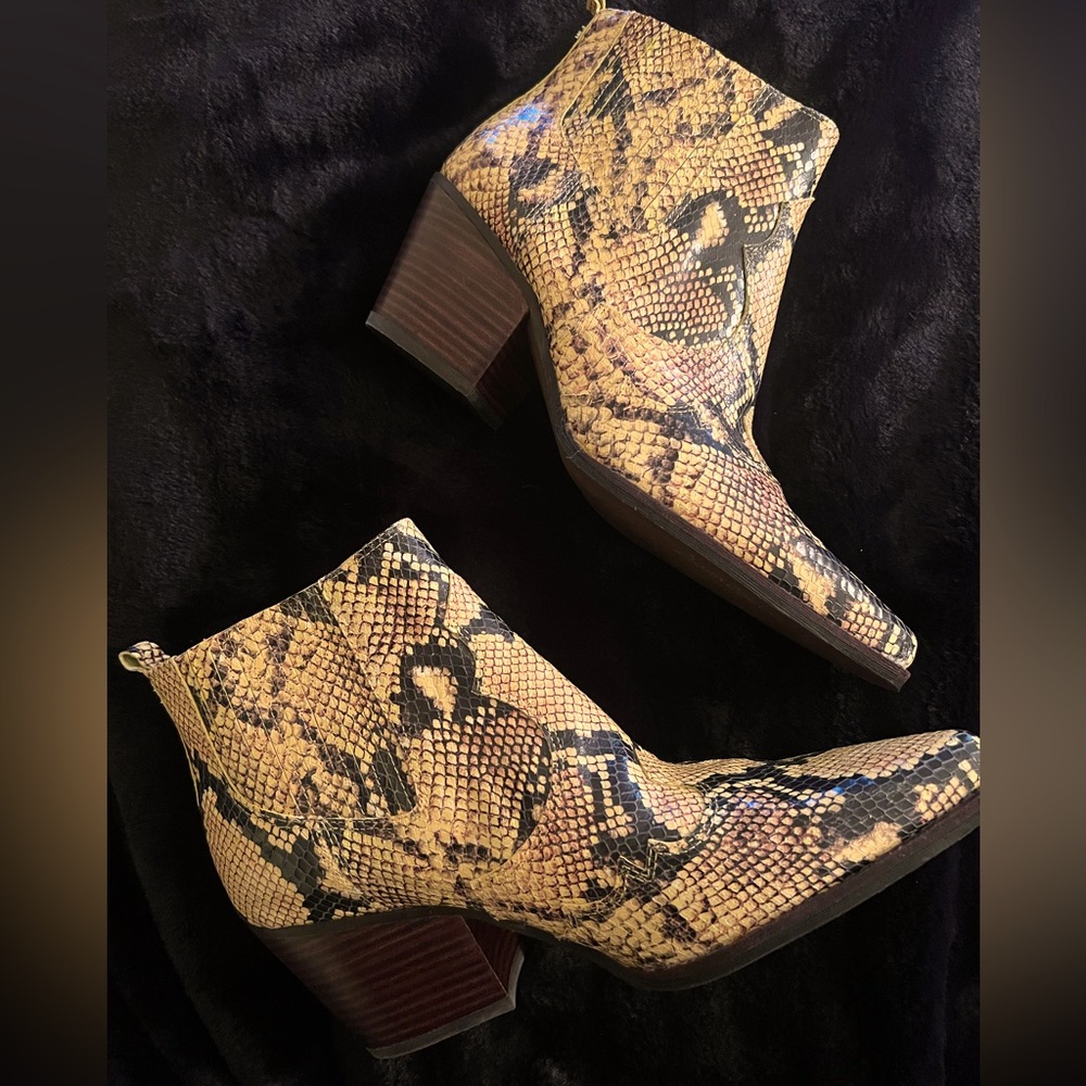 Sam Edelman Snakeskin Booties